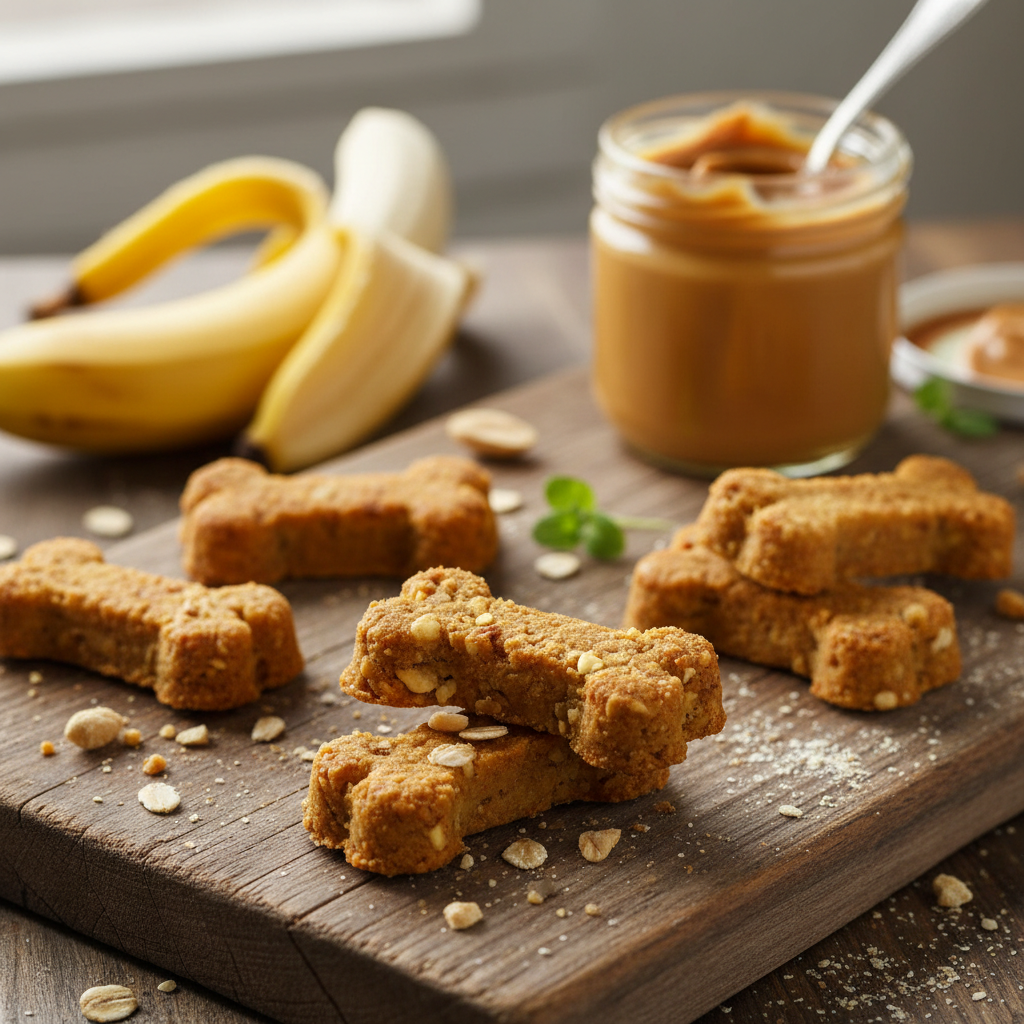 Banana & Peanut Butter Dog Treats (100g)